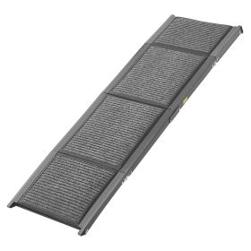 Dog Ramp for Cars, 71" L x 17" W, Folding Pet Ramps for Medium & Large Dogs up to 250lbs, Pet Stair Ramp with Non-Slip Felt Rug Surface