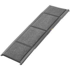 Dog Ramp for Cars, 63" L x 17" W, Folding Pet Ramps for Medium & Large Dogs up to 250lbs, Pet Stair Ramp with Non-Slip Felt Rug Surface
