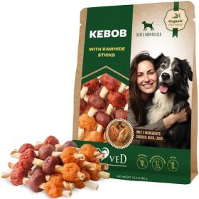 Dog Rawhide Treats with Duck and Chicken Human Grade Meat All Natural Organic Dried Snacks Grain Free Long Lasting Chews for Large and Small Dogs (Option: 1pcs)