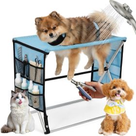 Foldable Pet Grooming Hammock for Small Dogs & Cats - Sturdy Aluminium Alloy Support Suitable (size: small)