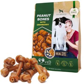 Dog Peanut Butter Bones with Cranberry Rawhide Free Chew Treats Pet Natural Mini & Big Organic Snacks Healthy Collagen & Bulk Best Chews for Smal (Option: Beloved Pets)